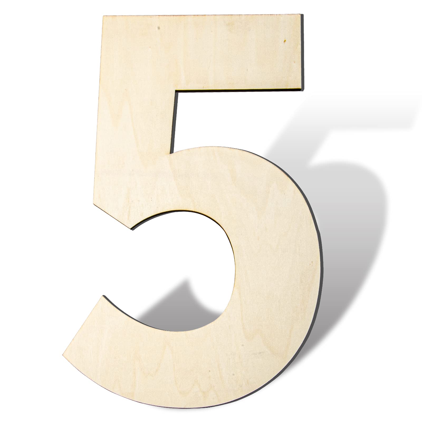 Buy Gdgdsy 17 Inch Blank Wood Number 5 Unfinished Wooden Number Sign Large Number 5 For Birthday