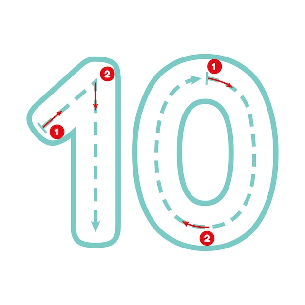 How To Write Number 10 Step By Step Guide For Kids