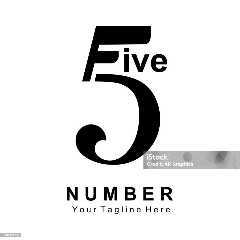 Number 5 Five Logo Design Premium Simple Icon Vector Suitable For Company Banner Sticker